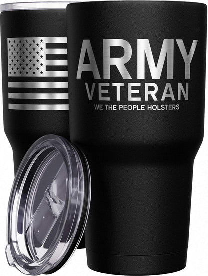 Born To Fish - Forced To Work - Fishing Travel Mug - American Flag Coffee Travel Mug - Dad Fishing Tumbler - Double Insulated Tumbler - 30 oz - Colors B