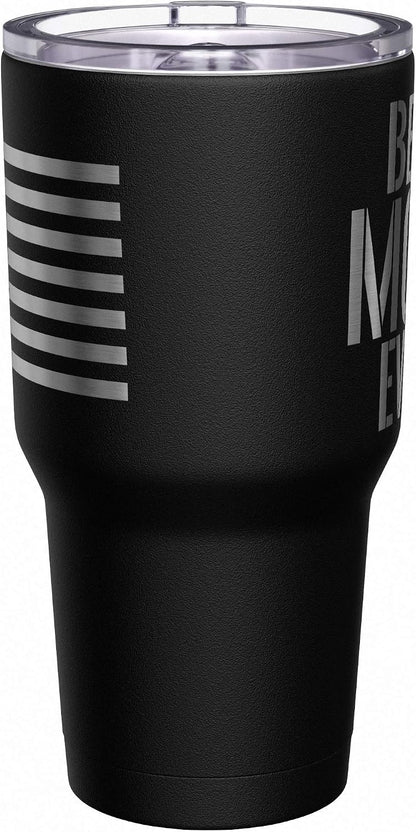 Born To Fish - Forced To Work - Fishing Travel Mug - American Flag Coffee Travel Mug - Dad Fishing Tumbler - Double Insulated Tumbler - 30 oz - Colors B