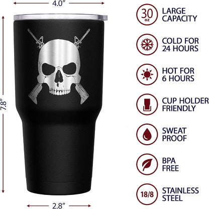 Born To Fish - Forced To Work - Fishing Travel Mug - American Flag Coffee Travel Mug - Dad Fishing Tumbler - Double Insulated Tumbler - 30 oz - Colors B