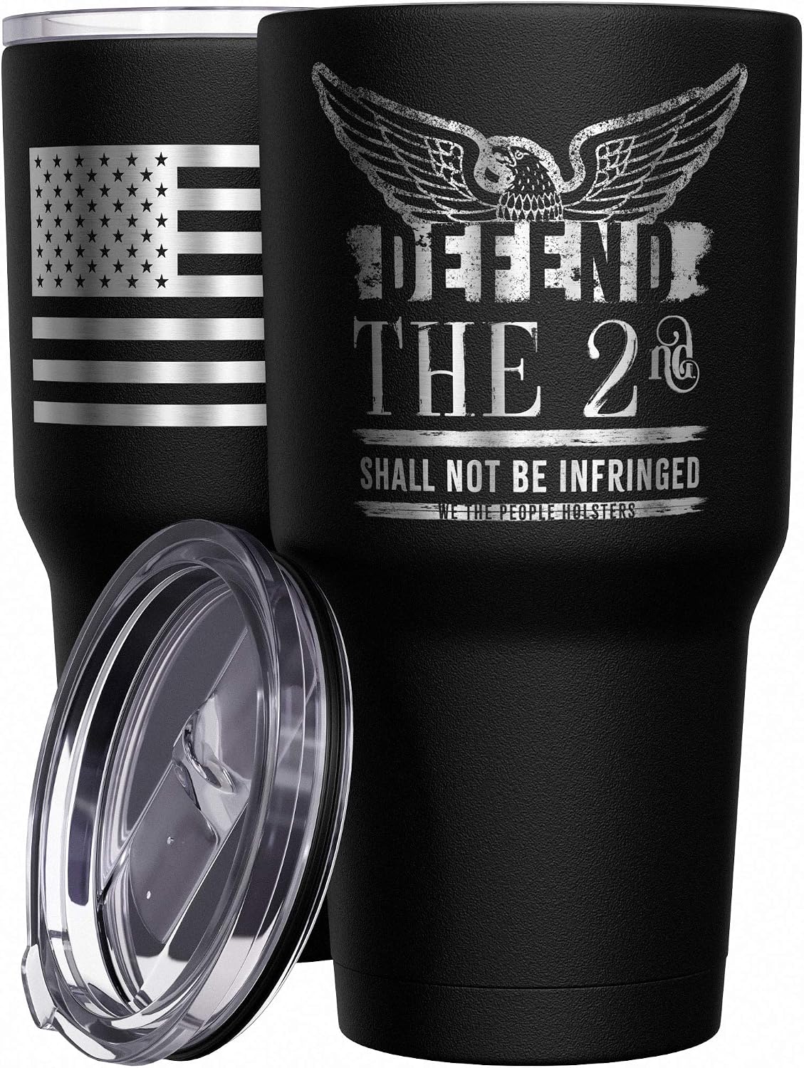 Born To Fish - Forced To Work - Fishing Travel Mug - American Flag Coffee Travel Mug - Dad Fishing Tumbler - Double Insulated Tumbler - 30 oz - Colors B
