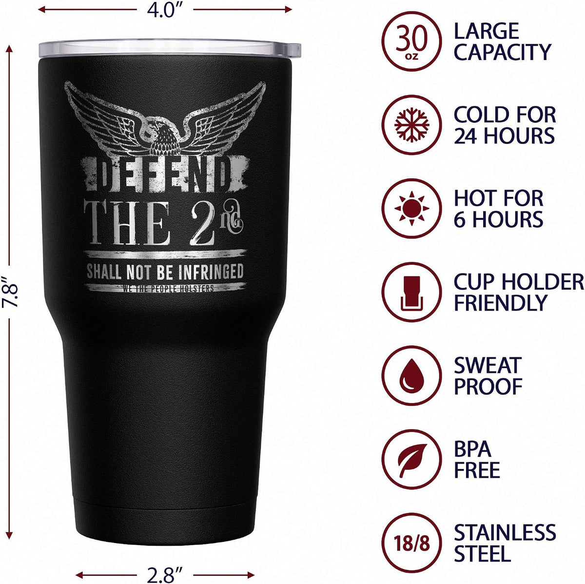 Born To Fish - Forced To Work - Fishing Travel Mug - American Flag Coffee Travel Mug - Dad Fishing Tumbler - Double Insulated Tumbler - 30 oz - Colors B
