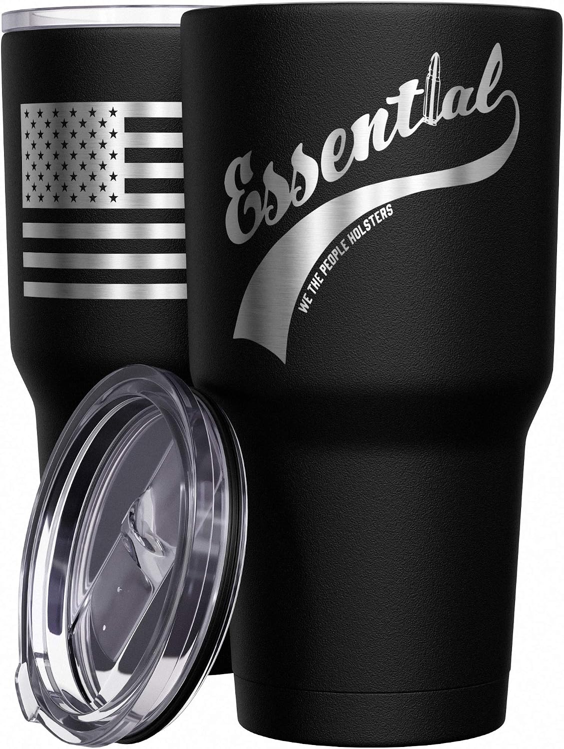 Born To Fish - Forced To Work - Fishing Travel Mug - American Flag Coffee Travel Mug - Dad Fishing Tumbler - Double Insulated Tumbler - 30 oz - Colors B
