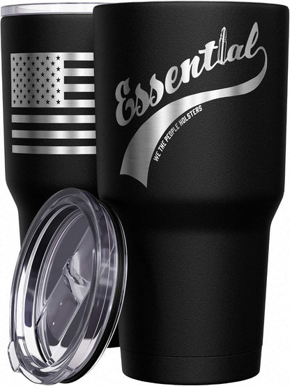 Born To Fish - Forced To Work - Fishing Travel Mug - American Flag Coffee Travel Mug - Dad Fishing Tumbler - Double Insulated Tumbler - 30 oz - Colors B