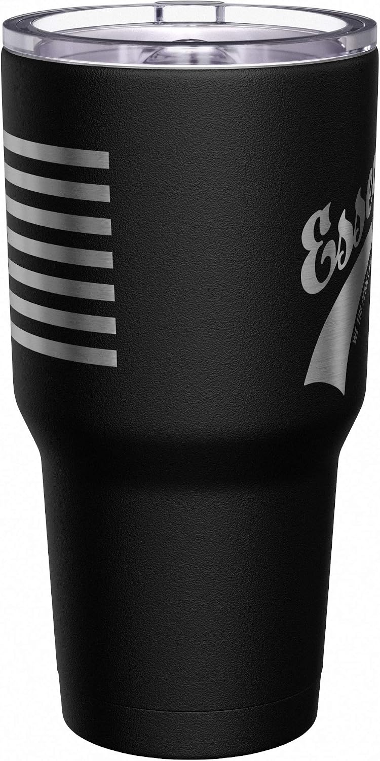 Born To Fish - Forced To Work - Fishing Travel Mug - American Flag Coffee Travel Mug - Dad Fishing Tumbler - Double Insulated Tumbler - 30 oz - Colors B