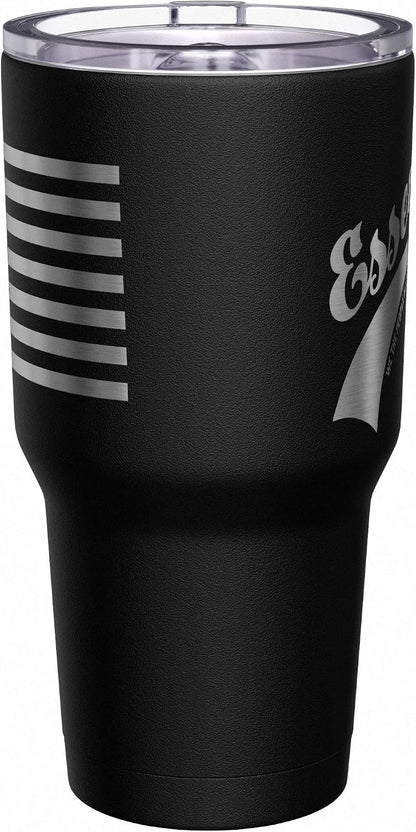 Born To Fish - Forced To Work - Fishing Travel Mug - American Flag Coffee Travel Mug - Dad Fishing Tumbler - Double Insulated Tumbler - 30 oz - Colors B
