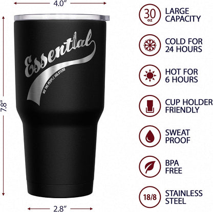 Born To Fish - Forced To Work - Fishing Travel Mug - American Flag Coffee Travel Mug - Dad Fishing Tumbler - Double Insulated Tumbler - 30 oz - Colors B