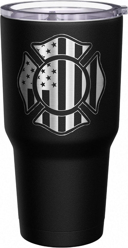 Born To Fish - Forced To Work - Fishing Travel Mug - American Flag Coffee Travel Mug - Dad Fishing Tumbler - Double Insulated Tumbler - 30 oz - Colors B