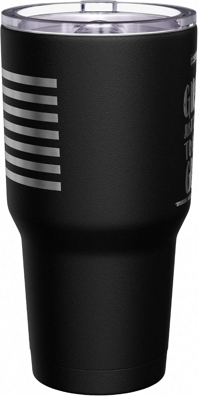 Born To Fish - Forced To Work - Fishing Travel Mug - American Flag Coffee Travel Mug - Dad Fishing Tumbler - Double Insulated Tumbler - 30 oz - Colors B