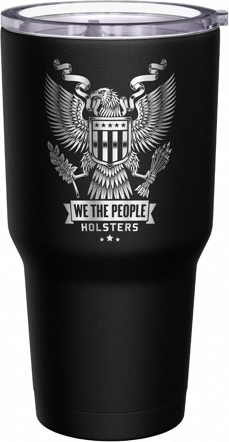 Born To Fish - Forced To Work - Fishing Travel Mug - American Flag Coffee Travel Mug - Dad Fishing Tumbler - Double Insulated Tumbler - 30 oz - Colors B