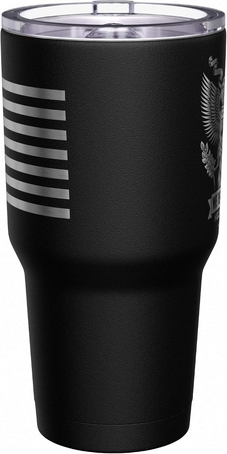 Born To Fish - Forced To Work - Fishing Travel Mug - American Flag Coffee Travel Mug - Dad Fishing Tumbler - Double Insulated Tumbler - 30 oz - Colors B