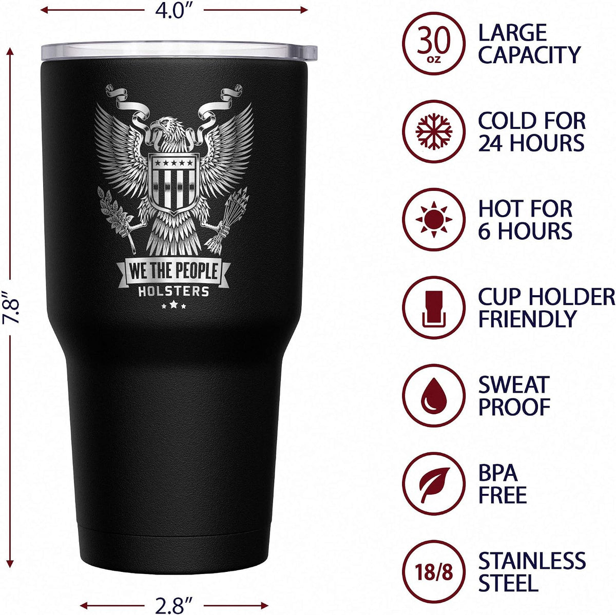 Born To Fish - Forced To Work - Fishing Travel Mug - American Flag Coffee Travel Mug - Dad Fishing Tumbler - Double Insulated Tumbler - 30 oz - Colors B