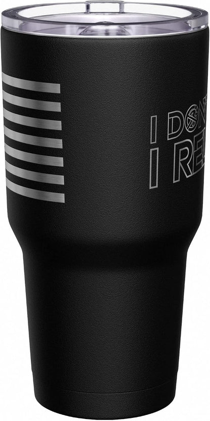 Born To Fish - Forced To Work - Fishing Travel Mug - American Flag Coffee Travel Mug - Dad Fishing Tumbler - Double Insulated Tumbler - 30 oz - Colors B