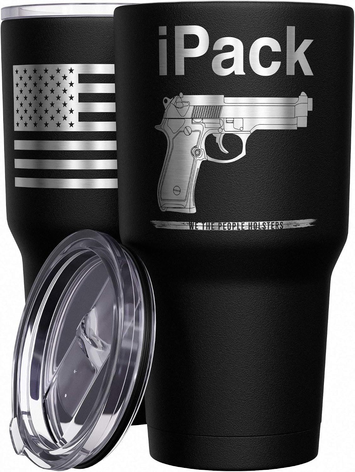 Born To Fish - Forced To Work - Fishing Travel Mug - American Flag Coffee Travel Mug - Dad Fishing Tumbler - Double Insulated Tumbler - 30 oz - Colors B