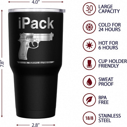 Born To Fish - Forced To Work - Fishing Travel Mug - American Flag Coffee Travel Mug - Dad Fishing Tumbler - Double Insulated Tumbler - 30 oz - Colors B