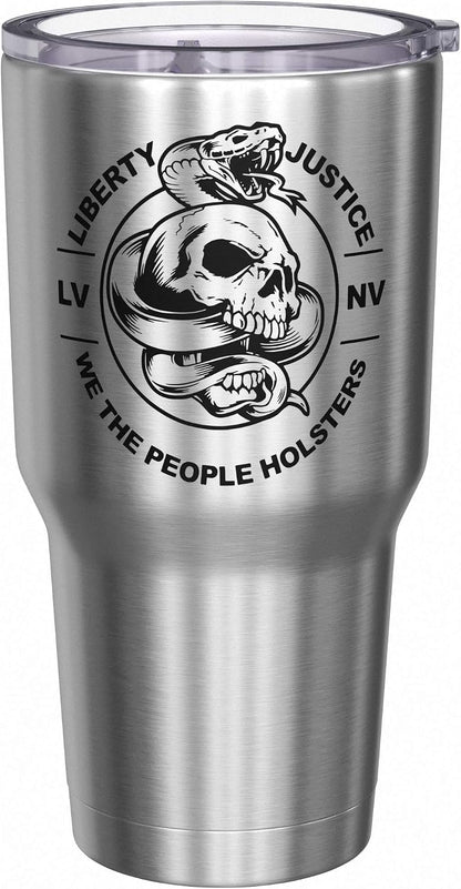 Born To Fish - Forced To Work - Fishing Travel Mug - American Flag Coffee Travel Mug - Dad Fishing Tumbler - Double Insulated Tumbler - 30 oz - Colors B