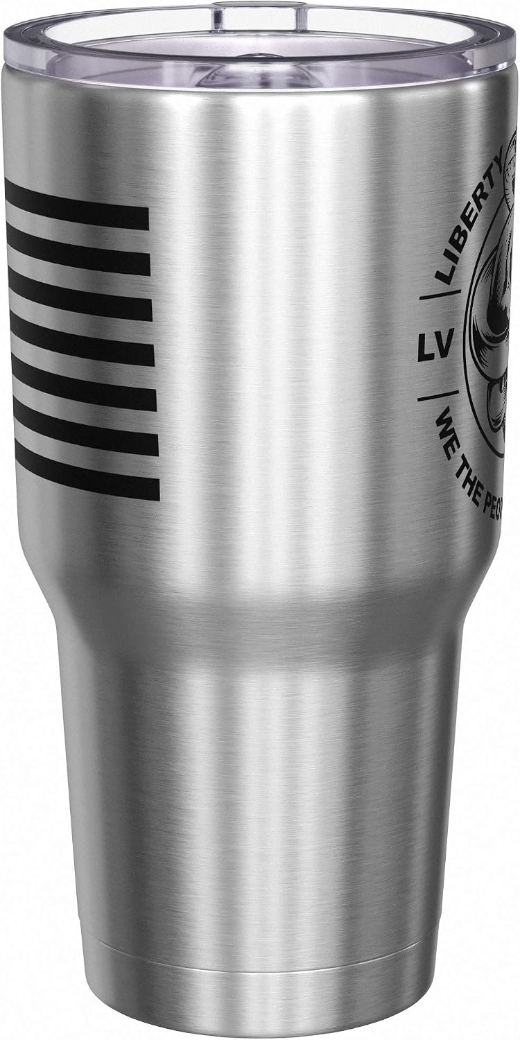 Born To Fish - Forced To Work - Fishing Travel Mug - American Flag Coffee Travel Mug - Dad Fishing Tumbler - Double Insulated Tumbler - 30 oz - Colors B