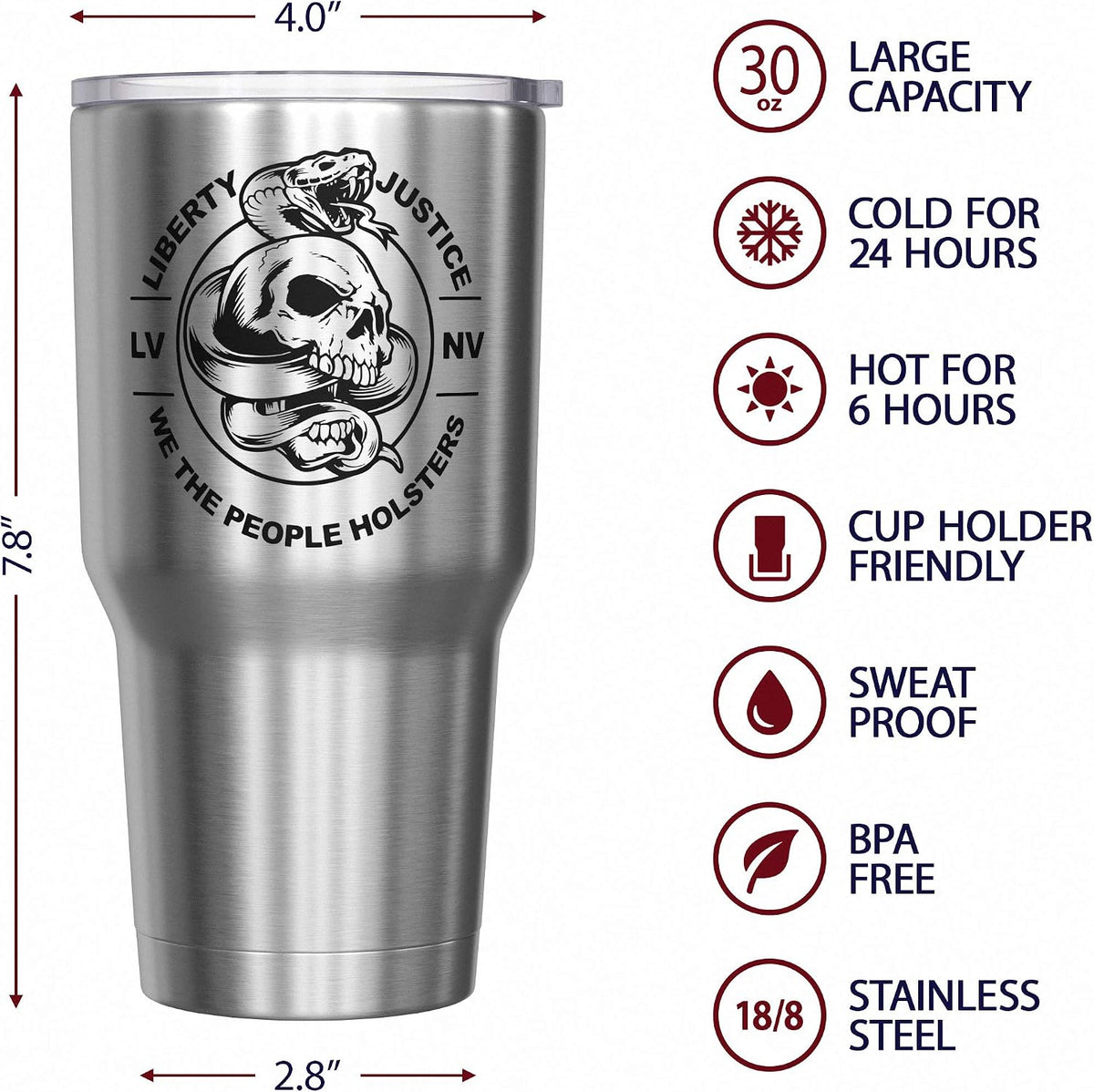 Born To Fish - Forced To Work - Fishing Travel Mug - American Flag Coffee Travel Mug - Dad Fishing Tumbler - Double Insulated Tumbler - 30 oz - Colors B