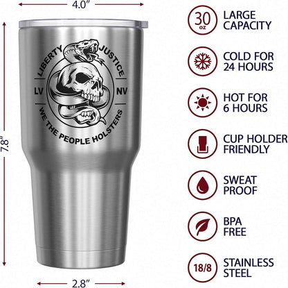 Born To Fish - Forced To Work - Fishing Travel Mug - American Flag Coffee Travel Mug - Dad Fishing Tumbler - Double Insulated Tumbler - 30 oz - Colors B