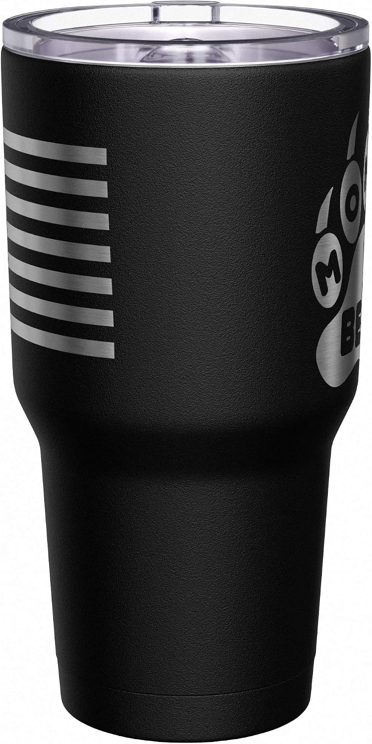 Born To Fish - Forced To Work - Fishing Travel Mug - American Flag Coffee Travel Mug - Dad Fishing Tumbler - Double Insulated Tumbler - 30 oz - Colors B