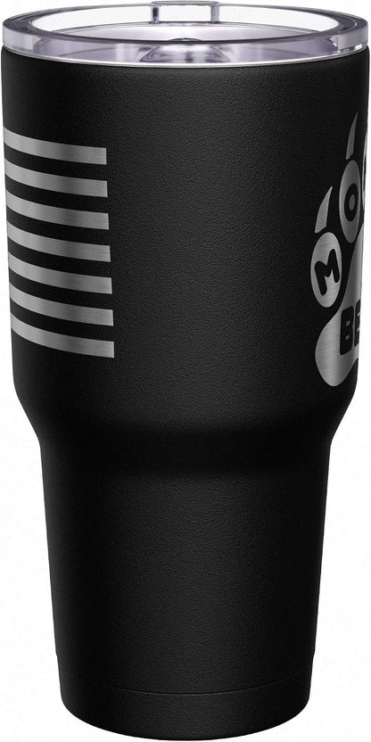 Born To Fish - Forced To Work - Fishing Travel Mug - American Flag Coffee Travel Mug - Dad Fishing Tumbler - Double Insulated Tumbler - 30 oz - Colors B