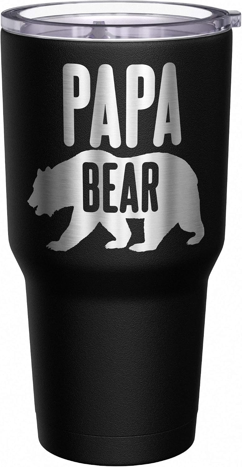Born To Fish - Forced To Work - Fishing Travel Mug - American Flag Coffee Travel Mug - Dad Fishing Tumbler - Double Insulated Tumbler - 30 oz - Colors B
