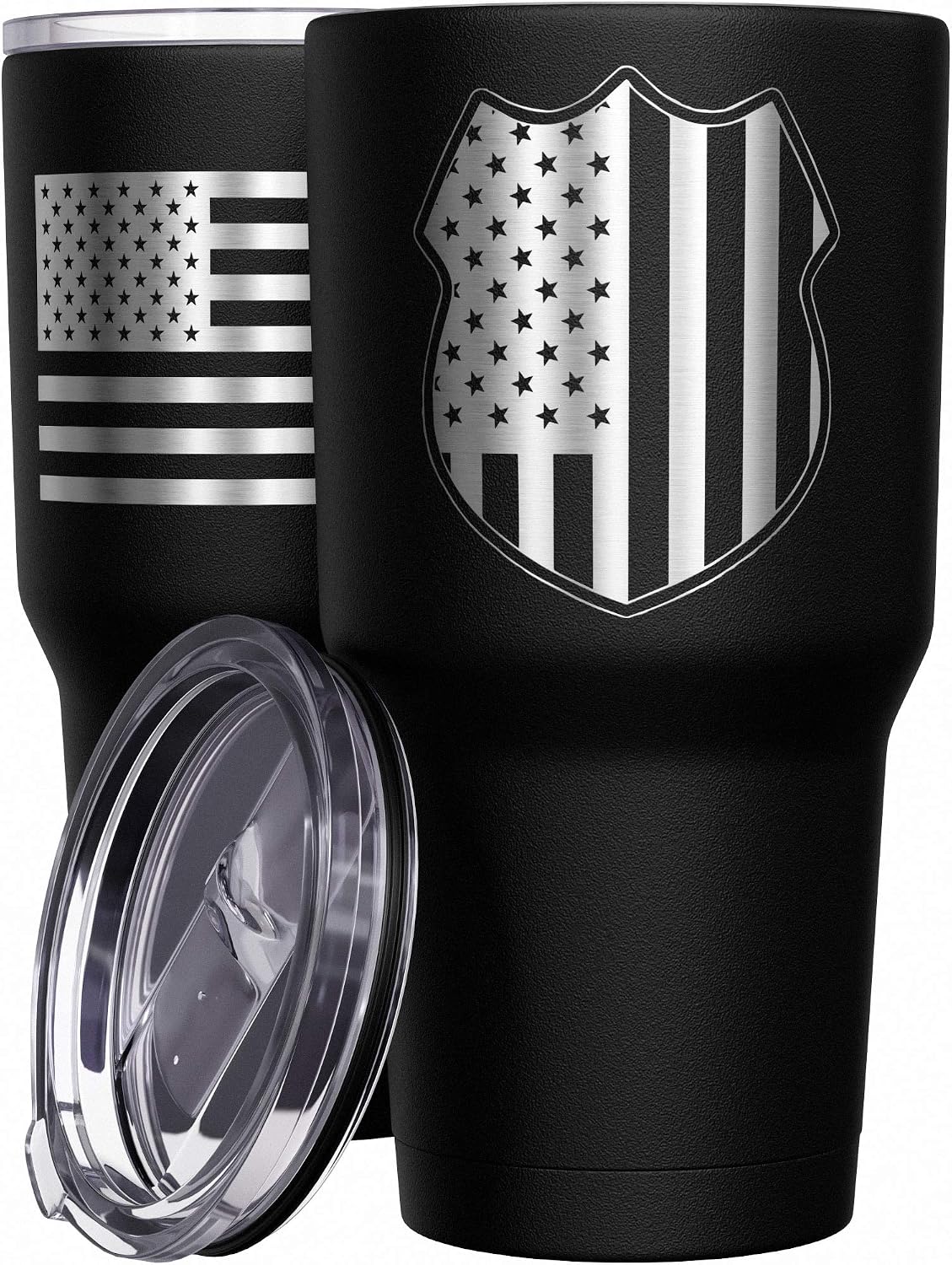 Born To Fish - Forced To Work - Fishing Travel Mug - American Flag Coffee Travel Mug - Dad Fishing Tumbler - Double Insulated Tumbler - 30 oz - Colors B