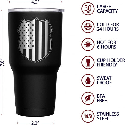 Born To Fish - Forced To Work - Fishing Travel Mug - American Flag Coffee Travel Mug - Dad Fishing Tumbler - Double Insulated Tumbler - 30 oz - Colors B
