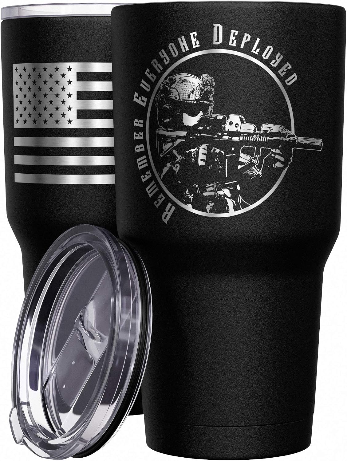 Born To Fish - Forced To Work - Fishing Travel Mug - American Flag Coffee Travel Mug - Dad Fishing Tumbler - Double Insulated Tumbler - 30 oz - Colors B