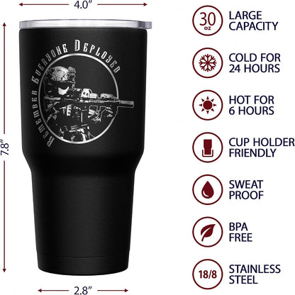 Born To Fish - Forced To Work - Fishing Travel Mug - American Flag Coffee Travel Mug - Dad Fishing Tumbler - Double Insulated Tumbler - 30 oz - Colors B
