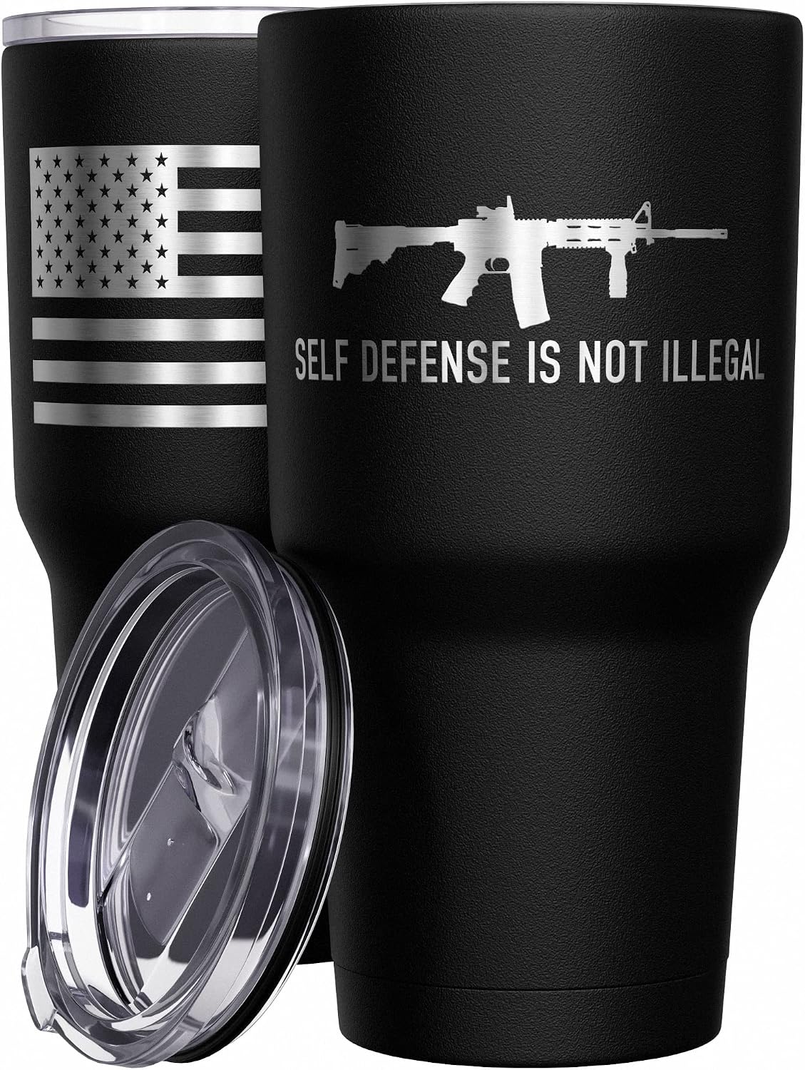 Born To Fish - Forced To Work - Fishing Travel Mug - American Flag Coffee Travel Mug - Dad Fishing Tumbler - Double Insulated Tumbler - 30 oz - Colors B