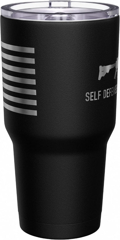 Born To Fish - Forced To Work - Fishing Travel Mug - American Flag Coffee Travel Mug - Dad Fishing Tumbler - Double Insulated Tumbler - 30 oz - Colors B