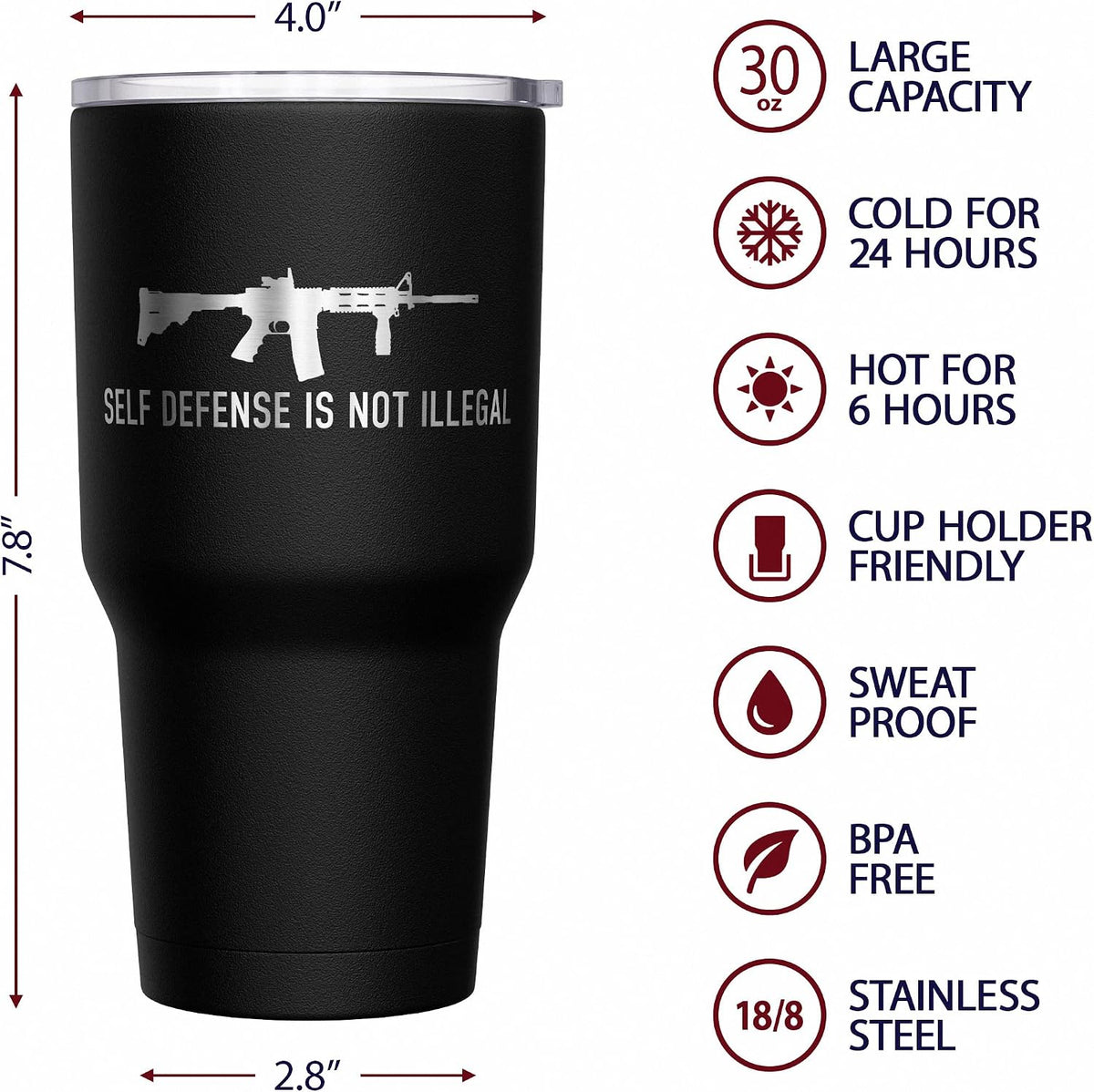 Born To Fish - Forced To Work - Fishing Travel Mug - American Flag Coffee Travel Mug - Dad Fishing Tumbler - Double Insulated Tumbler - 30 oz - Colors B