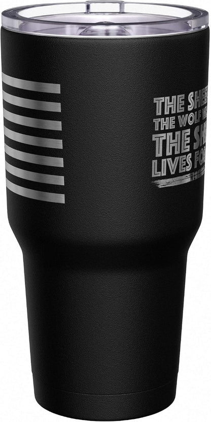 Born To Fish - Forced To Work - Fishing Travel Mug - American Flag Coffee Travel Mug - Dad Fishing Tumbler - Double Insulated Tumbler - 30 oz - Colors B