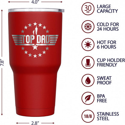 Born To Fish - Forced To Work - Fishing Travel Mug - American Flag Coffee Travel Mug - Dad Fishing Tumbler - Double Insulated Tumbler - 30 oz - Colors B