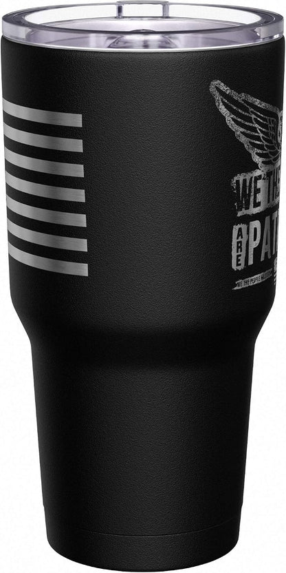 Born To Fish - Forced To Work - Fishing Travel Mug - American Flag Coffee Travel Mug - Dad Fishing Tumbler - Double Insulated Tumbler - 30 oz - Colors B