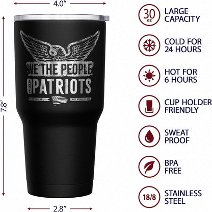 Born To Fish - Forced To Work - Fishing Travel Mug - American Flag Coffee Travel Mug - Dad Fishing Tumbler - Double Insulated Tumbler - 30 oz - Colors B