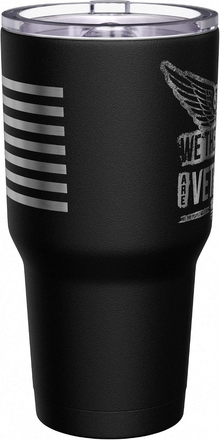 Born To Fish - Forced To Work - Fishing Travel Mug - American Flag Coffee Travel Mug - Dad Fishing Tumbler - Double Insulated Tumbler - 30 oz - Colors B