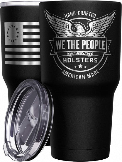 Born To Fish - Forced To Work - Fishing Travel Mug - American Flag Coffee Travel Mug - Dad Fishing Tumbler - Double Insulated Tumbler - 30 oz - Colors B
