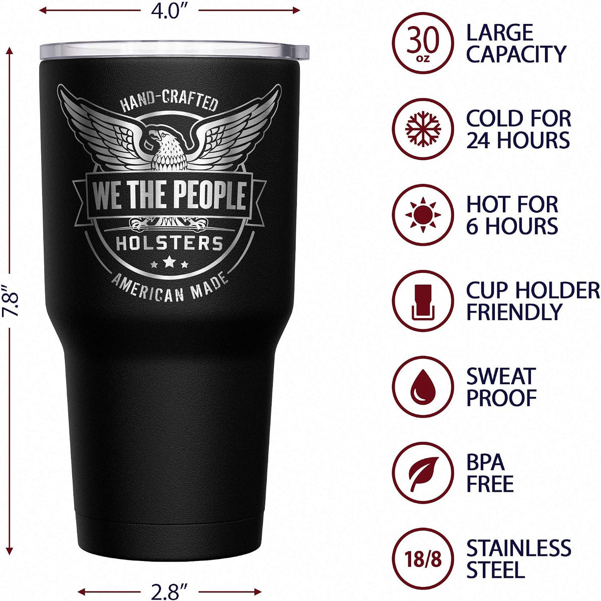 Born To Fish - Forced To Work - Fishing Travel Mug - American Flag Coffee Travel Mug - Dad Fishing Tumbler - Double Insulated Tumbler - 30 oz - Colors B