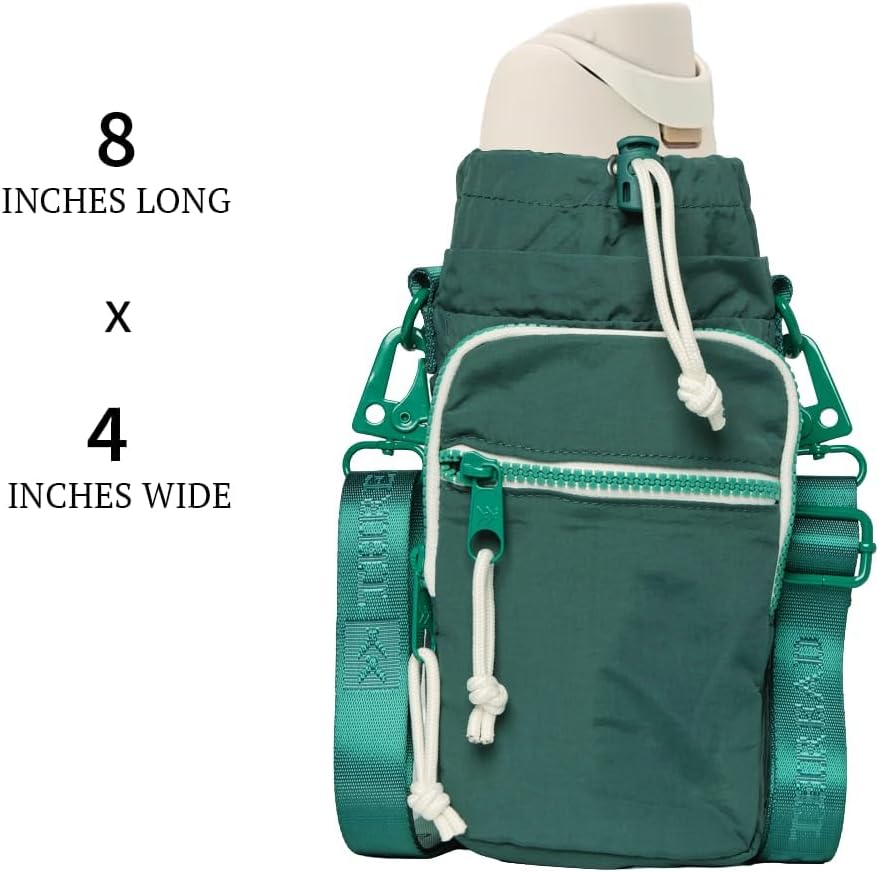 Water Bottle Sling Crossbody Bag – Small Cross Body Sling with Pockets for Water Bottle, Cash, Phone & Keys