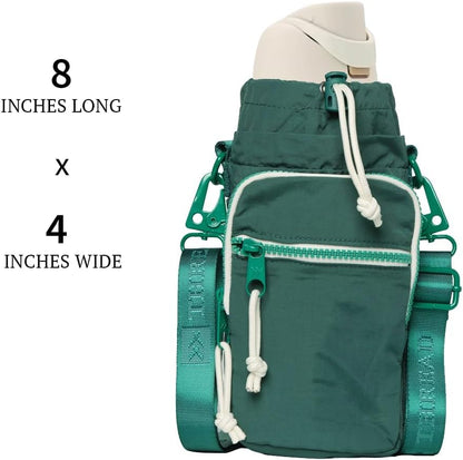 Water Bottle Sling Crossbody Bag – Small Cross Body Sling with Pockets for Water Bottle, Cash, Phone & Keys