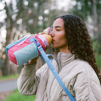 Water Bottle Sling Crossbody Bag – Small Cross Body Sling with Pockets for Water Bottle, Cash, Phone & Keys
