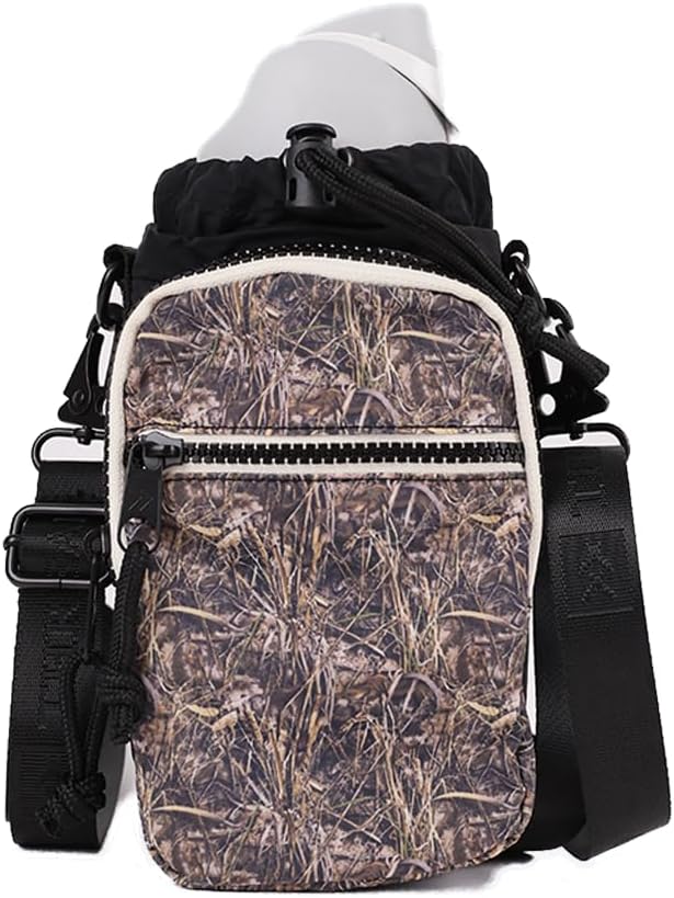 Water Bottle Sling Crossbody Bag – Small Cross Body Sling with Pockets for Water Bottle, Cash, Phone & Keys