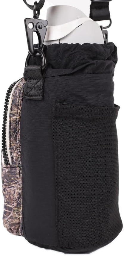 Water Bottle Sling Crossbody Bag – Small Cross Body Sling with Pockets for Water Bottle, Cash, Phone & Keys