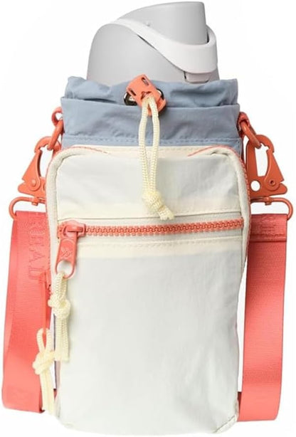 Water Bottle Sling Crossbody Bag – Small Cross Body Sling with Pockets for Water Bottle, Cash, Phone & Keys