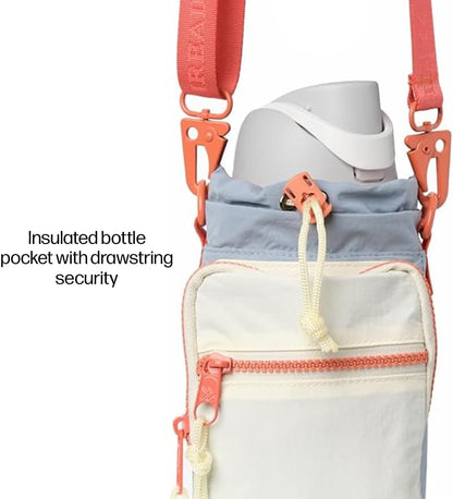 Water Bottle Sling Crossbody Bag – Small Cross Body Sling with Pockets for Water Bottle, Cash, Phone & Keys