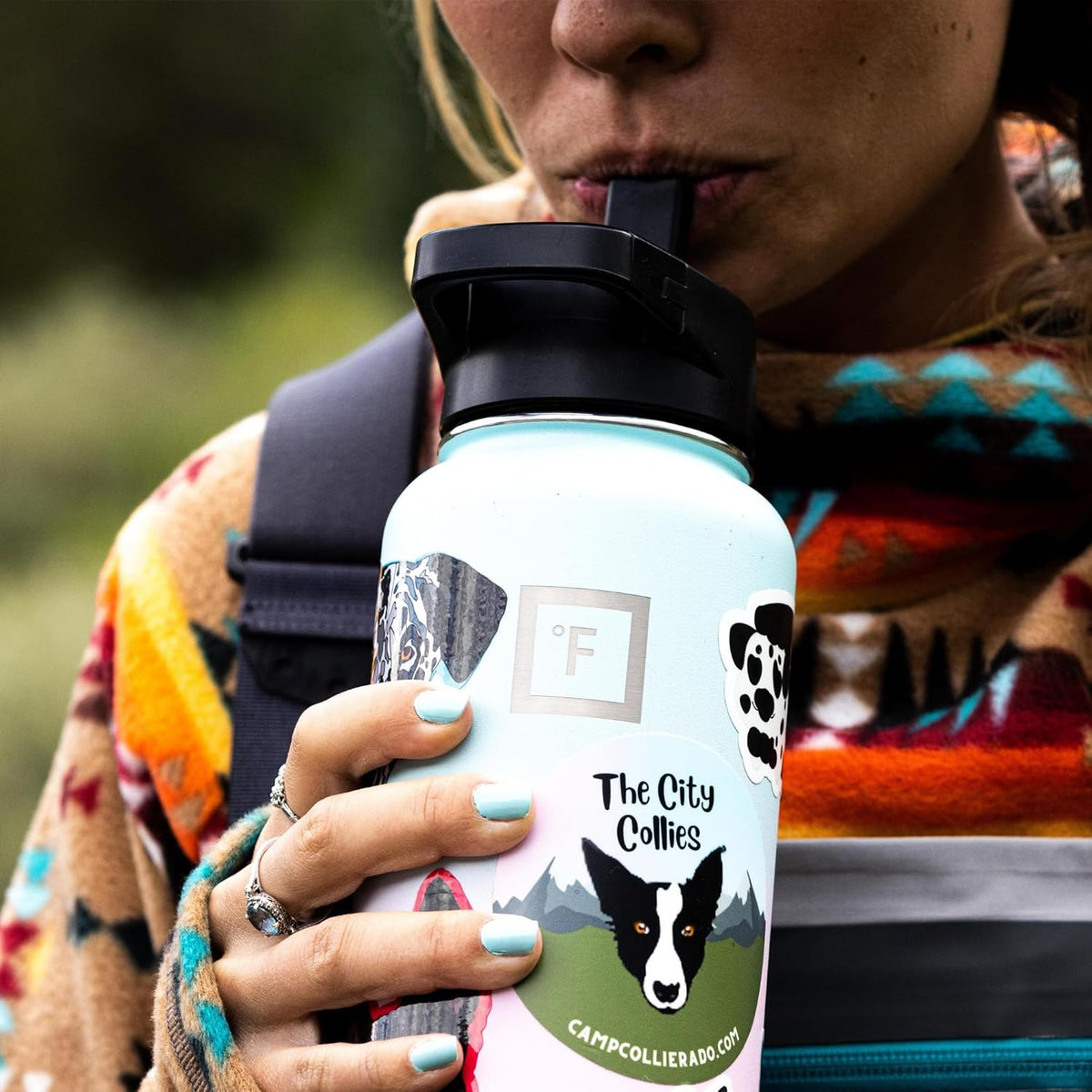 40 oz Wide Mouth Water Bottle with Straw