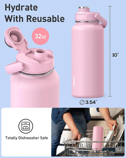 24 oz Insulated Stainless Steel Water Bottle, Pink