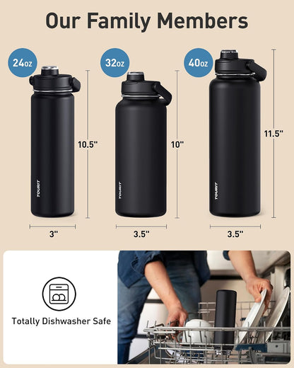 24 oz Insulated Stainless Steel Water Bottle, Pink