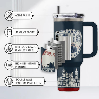 Might Be 40oz Tumbler, with Handle & Straw, Stainless Steel Cup | 40oz Insulated Tumbler, Travel Sport Coffee Water Bottle, Thanksgiving Christmas Birthday Gifts for Woman Man